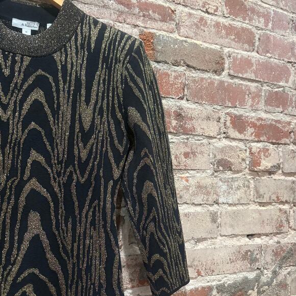 A.L.C. Ziggy Dress Black and Gold Size Medium - Picture 9 of 11